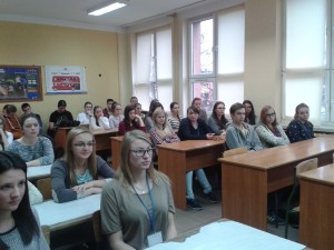 Członkowie Koła PZN Olesno w Szkole Zawodowej